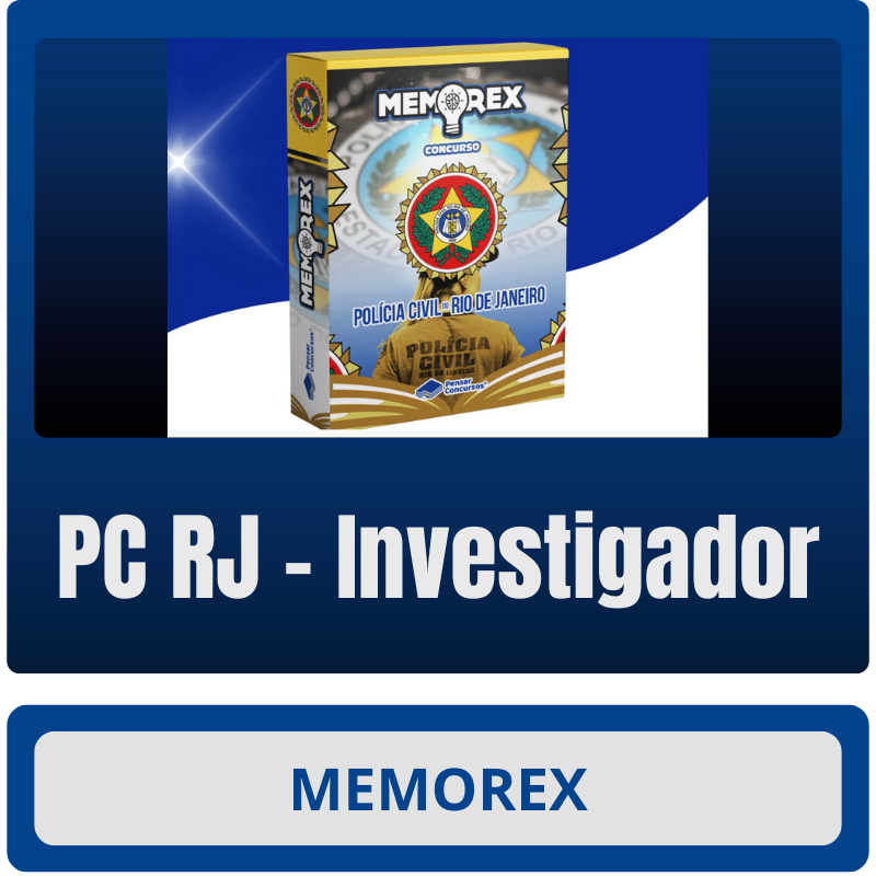 PC RJ Investigador Memorex - PC RJ (Investigador) - Rateio de Curso | Rateio Concursos | Melhor Site de Rateio de Cursos