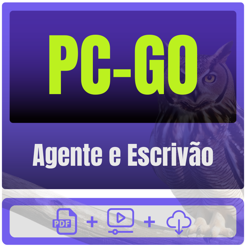 Agente e Escrivão PC-GO (Agente e Escrivão) Pacote Completo - Rateio de Curso | Rateio Concursos | Melhor Site de Rateio de Cursos