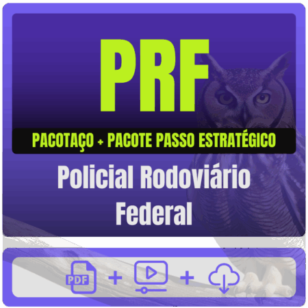 PRF (Policial Rodoviário Federal) Pacotaço - Pacote Teórico + Pacote Passo Estratégico - Rateio de Curso | Rateio Concu