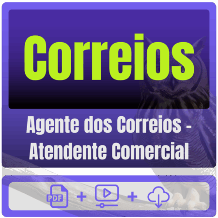 Correios (Agente dos Correios - Atendente Comercial) Pacote Completo - Rateio de Curso | Rateio Concursos | Melhor Site