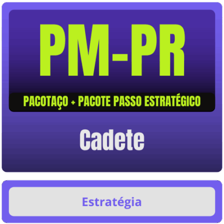 PM-PR (Cadete) Pacotaço - Pós-Edital - 2025 - Rateio de Curso | Rateio Concursos | Melhor Site de Rateio de Cursos