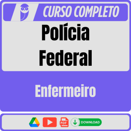 Polícia Federal (Enfermeiro) Pós-Edital - 2025 - Rateio de Curso | Rateio Concursos | Melhor Site de Rateio de Cursos