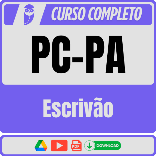 Escrivão PC-PA (Escrivão) Pacote Completo - Rateio de Curso | Rateio Concursos | Melhor Site de Rateio de Cursos