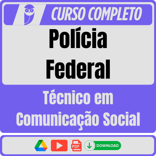 Técnico em Comunicação Social Polícia Federal (Técnico em Comunicação Social) Pós-Edital - 2025 - Rateio de Curso | Rateio Concursos | Melhor Site de