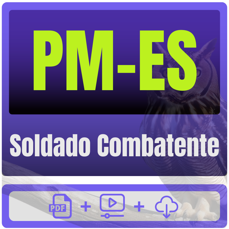 Soldado Combatente PM-ES (Soldado Combatente) Pós-Edital - 2026 - Rateio de Curso | Rateio Concursos | Melhor Site de Rateio de Cursos