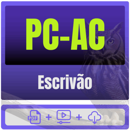 PC-AC (Escrivão) Pacote Completo - Rateio de Curso | Rateio Concursos | Melhor Site de Rateio de Cursos