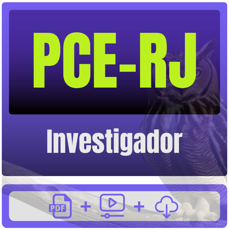 Investigador PCE-RJ (Investigador) Pacote - Rateio de Curso | Rateio Concursos | Melhor Site de Rateio de Cursos