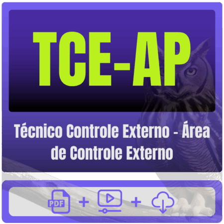 TCE-AP (Técnico Controle Externo - Área de Controle Externo) Pacote - Rateio de Curso | Rateio Concursos | Melhor Site