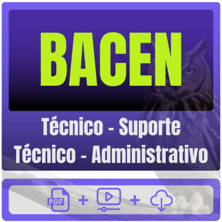 BACEN (Técnico - Suporte Técnico - Administrativo) Pacote - Rateio de Curso | Rateio Concursos | Melhor Site de Rateio
