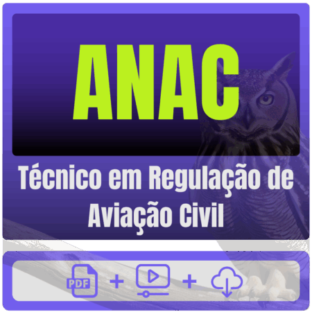 ANAC (Técnico em Regulação de Aviação Civil) Pacote - Rateio de Curso | Rateio Concursos | Melhor Site de Rateio de Cur