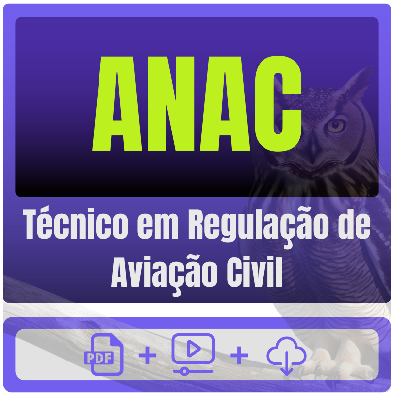 Técnico em Regulação de Aviação Civil ANAC (Técnico em Regulação de Aviação Civil) Pacote - Rateio de Curso | Rateio Concursos | Melhor Site de Rateio de Cur
