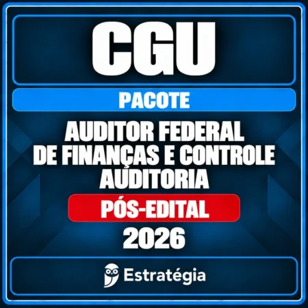 Pacote Estratégia CGU Auditor Federal de Finanças e Controle — Auditoria, 2026, Pós-Edital — RCPC