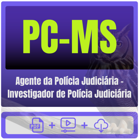 PC-MS (Agente da Polícia Judiciária - Investigador de Polícia Judiciária) Pós-Edital - 2025 - Rateio de Curso | Rateio