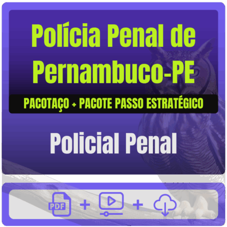 Polícia Penal de Pernambuco-PE - Pacotaço - Pacote Teórico + Pacote Passo Estratégico - Rateio de Curso | Rateio Concur