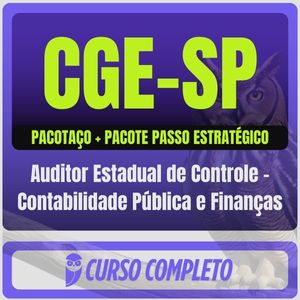 CGE-SP (Auditor Estadual de Controle - Contabilidade Pública e Finanças) Pacotaço - Pós-Edital - 2025 - Rateio de Curso