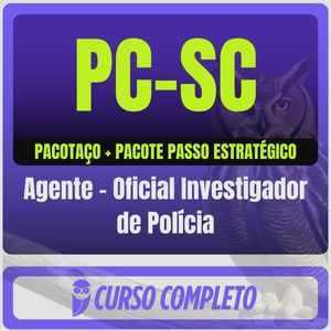 rateio curso Agente - Oficial Investigador de Polícia PCTÇ PC-SC (Agente - Oficial Investigador de Polícia) Pacotaço - Pacote Teórico + Pacote Passo Estratégico - Rateio de Curso