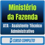 Ministério da Fazenda (ATA - Assistente Técnico Administrativo) Pacote Completo - Rateio de Curso | Rateio Concursos |