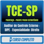 rateio curso Estratégia TCE-SP (Auditor de Controle Externo – DIPE – Especialidade Direito) Pacotaço – Pacote Teórico + Pacote Passo Estratégico – 2026 (Pós-Edital)