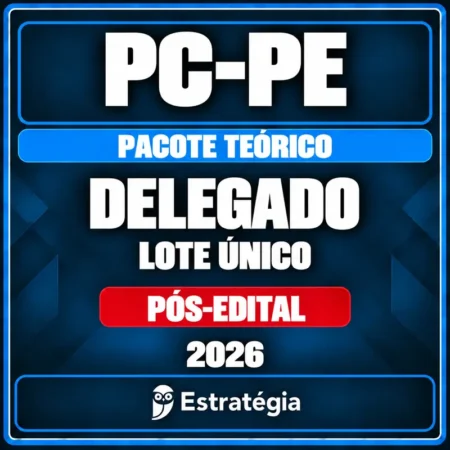 Rateio PC-PE (Delegado) Pacote Teórico - 2026 (Pós-Edital) - Lote Único