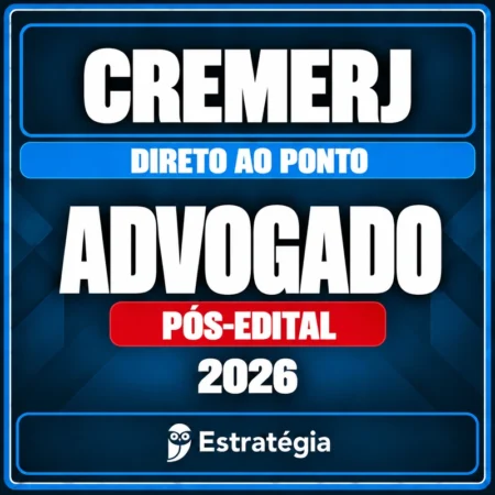 Rateio CREMERJ (Advogado) Direto ao Ponto - 2026 (Pós-Edital)