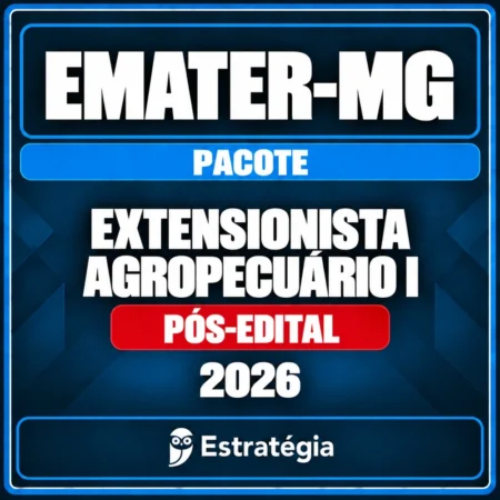 Rateio EMATER-MG (Extensionista Agropecuário I) Pacote - 2026 (Pós-Edital)