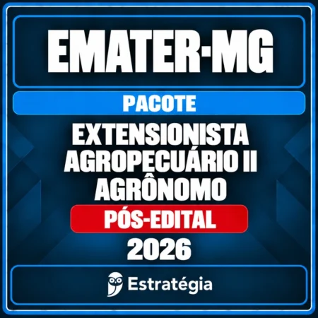 Rateio EMATER-MG (Extensionista Agropecuário II - Agrônomo) Pacote - 2026 (Pós-Edital)