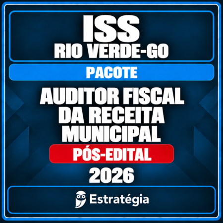 Rateio ISS Rio Verde-GO (Auditor Fiscal da Receita Municipal) Pacote - 2026 (Pós-Edital)