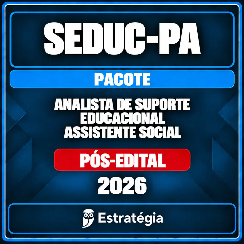 rateio-seduc-pa-analista-suporte-educacional-assistente-social-pacote-2026 Rateio SEDUC-PA (Analista de Suporte Educacional - Assistente Social) Pacote - 2026 (Pós-Edital)