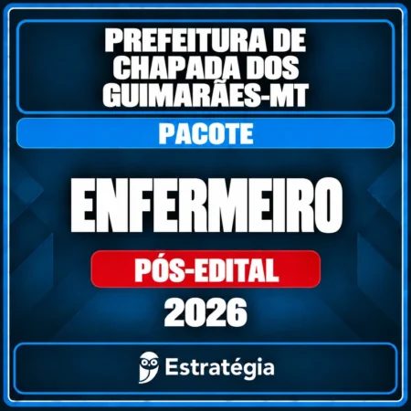 Prefeitura de Chapada dos Guimarães-MT (Enfermeiro) Pacote - 2026 (Pós-Edital) - Rateio de Curso | Rateio Concursos | M