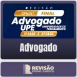 UPE (Advogado) Sprint-Final - Revisão Ensino Jurídico - Pós-Edital - 2026 - Rateio de Curso | Rateio Concursos | Melhor