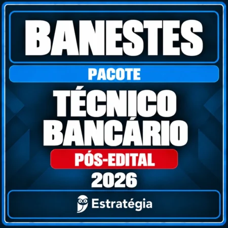 Pacote para Banestes (Técnico Bancário) - 2026 (Pós-Edital) Lote Especial - Rateio de Curso | Rateio Concursos | Melhor