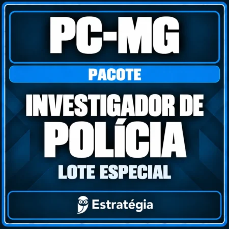 Pacote para PC-MG (Investigador de Polícia) Lote Especial - Rateio de Curso | Rateio Concursos | Melhor Site de Rateio