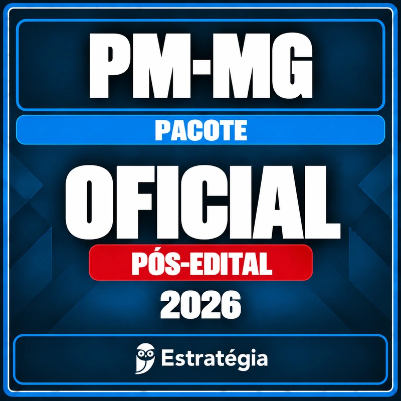 PM-MG Oficial — Pacote 2026 Pós-Edital — RCPC Pacote para PM-MG (Oficial) 2026 (Pós-Edital) - Rateio de Curso | Rateio Concursos | Melhor Site de Rateio de Cursos