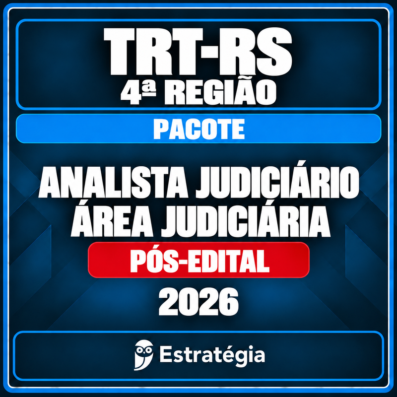 Rateio Pacote para TRT-RS 4ª Região (Analista Judiciário - Área Judiciária) - 2026 (Pós-Edital) — RCPC Pacote para TRT-RS 4ª Região (Analista Judiciário - Área Judiciária) - 2026 (Pós-Edital) - Rateio de Curso | Rateio Con